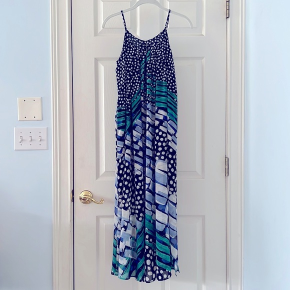 NIC+ZOE | Maxi Dress | PP | 0-2 | Bloom Me Away | Blue Green White | Lined | $35 - Picture 2 of 15